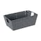 Simplify Shelf Storage Bin, Plastic, Grey, 6.5 in H, 11.4 in W, 6.5 in L 25094-GREY - alternate 1